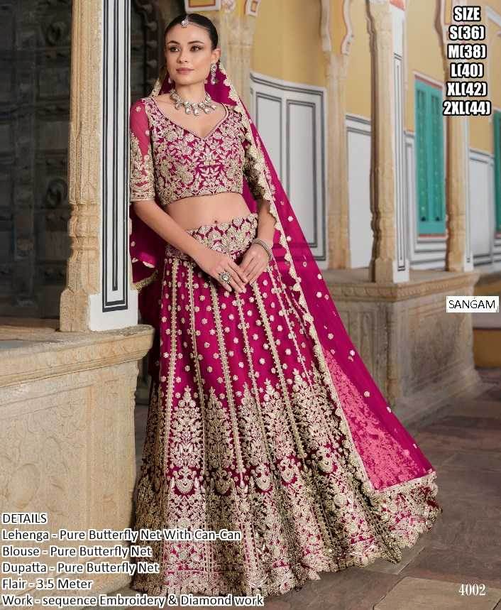 Butterfly Net Designer Lehenga Choli for Elegant Events - MYLUXURY LANE ENTERPRISE